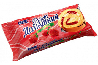 Рулет Домашний клубника 150гр.