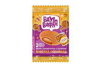 Вафли Вау Вафля с вареной сгущ. вес. Баранцева