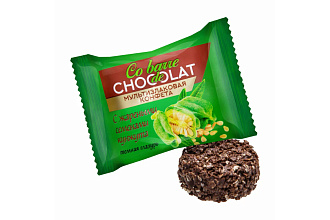 Конфеты Co barre de CHOCOLAT Мультизлаковые конфеты с жар.сем.кунжута в темной глазури Шоколатье
