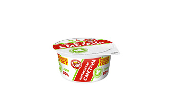 Сметана 30,0% по ГОСТ, 200г., МЗН