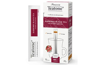 Черный чай с ароматом барбариса, TEATONE, (15ШТ*1,8г), Пачка
