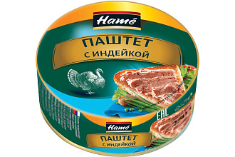 Паштет с индейкой 250гр. ж/б Hame Хаме