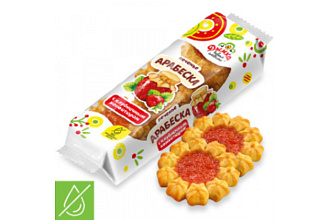 Печенье Арабеска с клубнич.конфитюром 200гр. Дымка