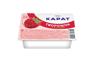 Творожок Карат 9% фрукт. Малина 100г
